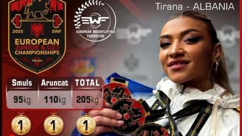 Haltere: Mihaela Cambei, triplă campioană europeană la tineret