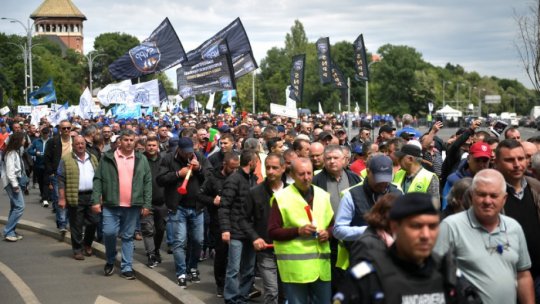 Blocul Naţional Sindical, miting de protest în Piaţa Victoriei