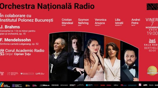 Cristian Mandeal dirijează Brahms și Mendelssohn la Sala Radio