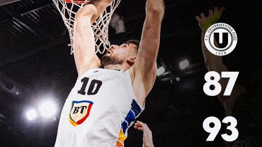 Baschet: U BT Cluj-Napoca, a treia înfrângere a sezonului în Eurocup