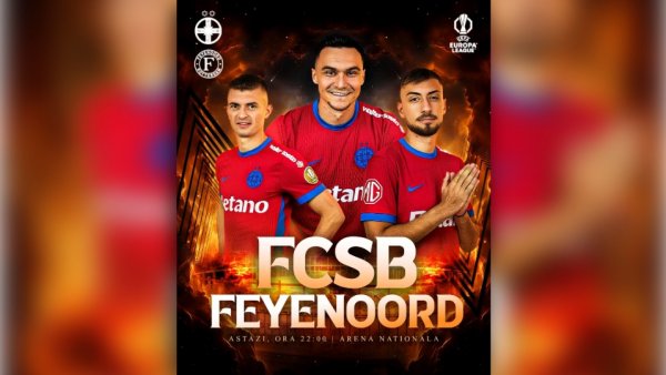 Europa League: FCSB - Feyenoord, ora 22:00, în direct la Radio România Actualități