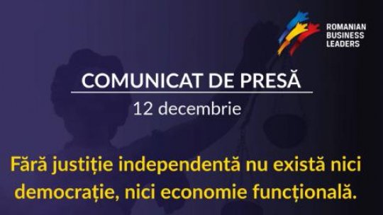 RBL: România nu poate progresa dacă justiția îşi pierde credibilitatea
