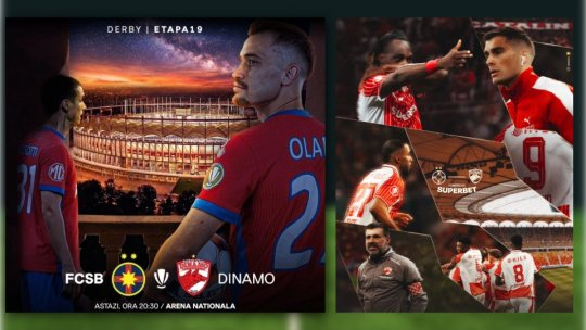 Superliga: FCSB - Dinamo, ora 20:30, în direct la Radio România Actualități