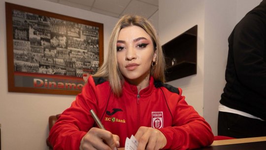 Vicecampioana olimpică Mihaela Cambei, în echipamentul Clubului Sportiv Dinamo