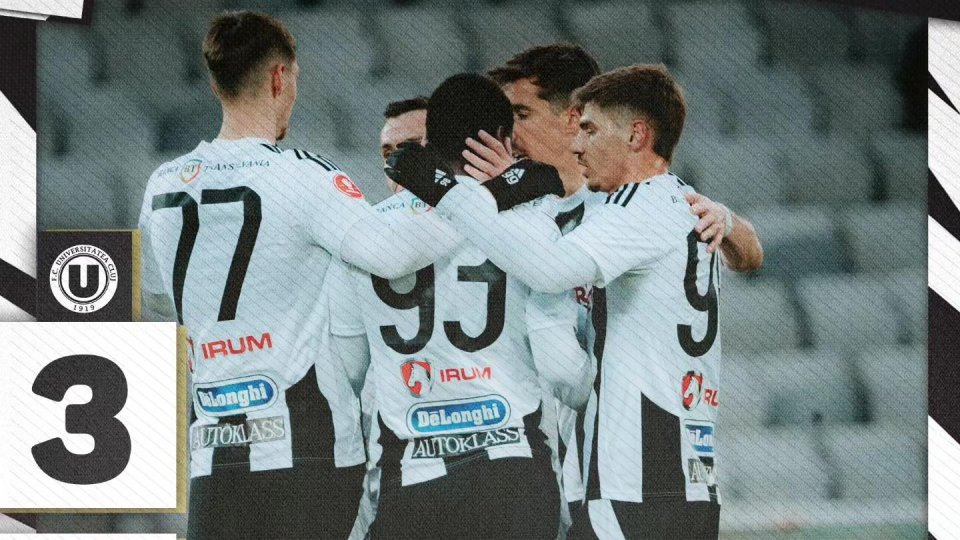 Superliga. Univ Cluj câștigă dramatic cu Unirea Slobozia