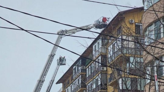 Incendiu la un bloc din Chiajna