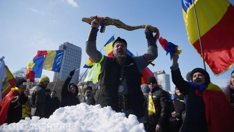 Protest AUR împotriva guvernului