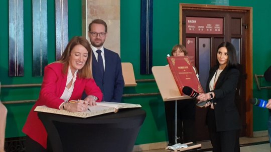 Președinta PE, Roberta Metsola, primește cea mai înaltă distincție a orașului Timişoara