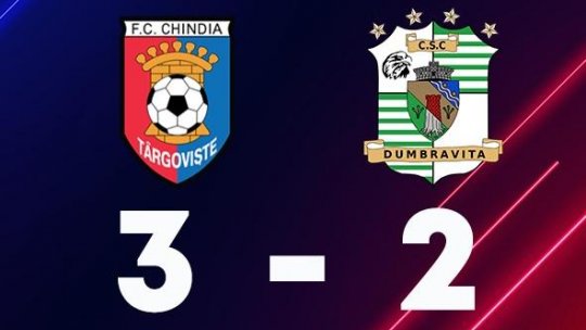 Chindia Târgoviște rămâne în Liga 2 de fotbal după câștigă 4-2 la general cu CSC Dumbrăvița
