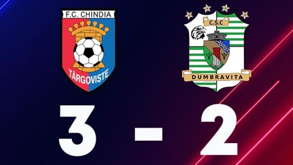 Chindia Târgoviște rămâne în Liga 2 de fotbal după câștigă 4-2 la general cu CSC Dumbrăvița