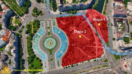 București: Au început lucrările de refacere a Planşeului Unirii