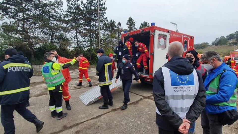Pe Platforma Combinatului de îngrăşăminte din Târgu Mureş s-a desfăşurat un exerciţiu de salvare