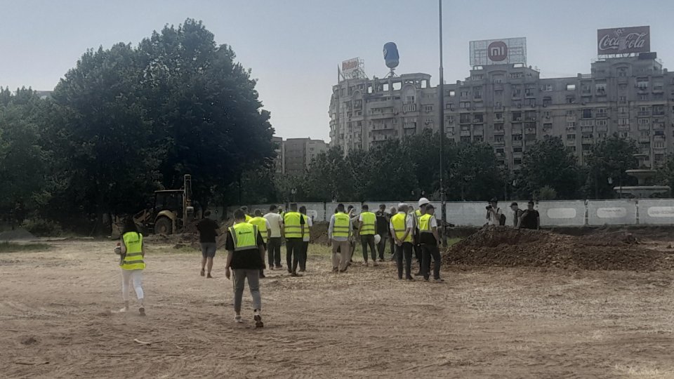 Lucrările pentru refacerea planşeului Unirii din centrul Capitalei intră într-o nouă etapă