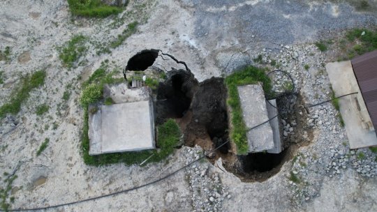 Creşte dimensiunea craterelor din zona vechii mine de la Praid