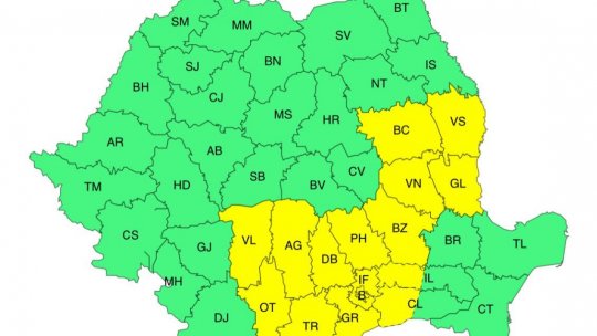 ANM: Caniculă și vijelii în 15 județe