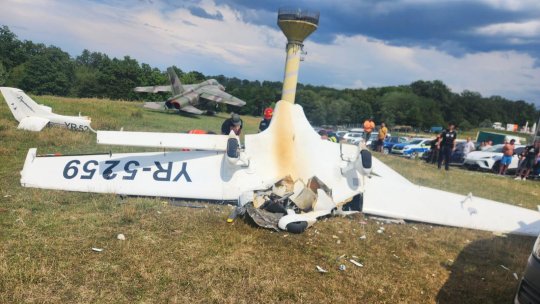 Avion de mici dimensiuni, prăbușit lângă Orăștie