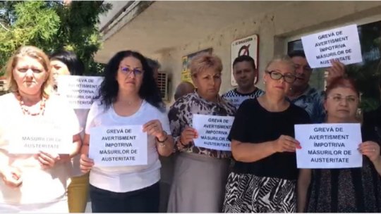 A treia zi de proteste în sectorul bugetar, pe fondul tăierii sporurilor