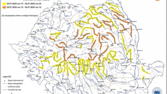 Risc crescut de inundații în jumătatea de nord a Moldovei și în centrul țării