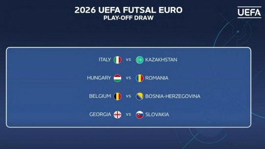 Futsal: Ungaria, adversara României la barajul pentru Campionatul European din 2026