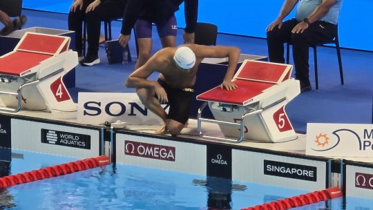 CM Singapore 2025 David Popovici în semifinale la 100 m liber cu primul timp din serii