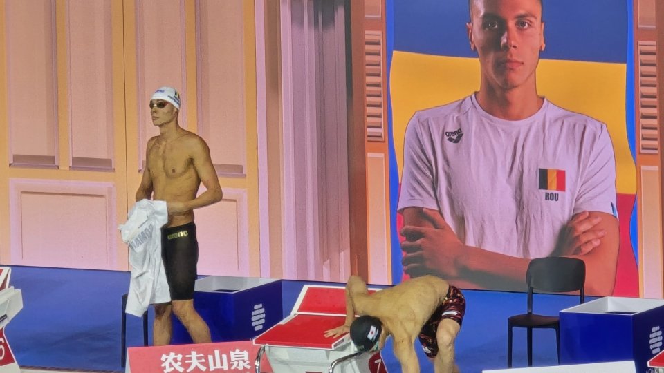 CM Singapore 2025: David Popovici, medalie de aur la 100m liber