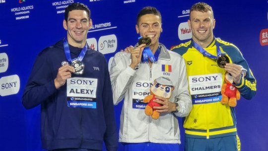 CM Singapore 2025. David Popovici, Aur și la 100 de metri liber