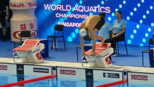 CM Singapore 2025: Denis Popescu, rezervă în semifinalele probei de 100 m fluture