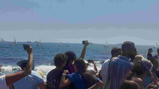 Spectacol prezentat de Forțele Navale Române la Constanța, de Ziua Marinei Române