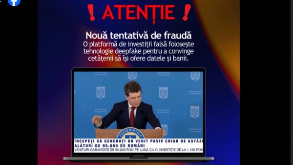 DNSC: Fraudă online cu imaginea lui Nicușor Dan