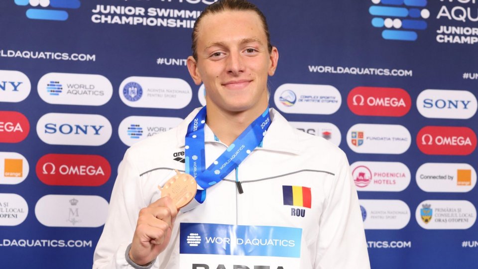 Înotătorul Robert Badea a adus României a doua medalie la Campionatele Mondiale de juniori de la Otopeni.