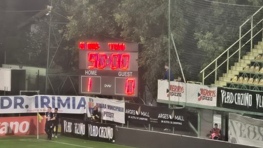 Superliga: FC Argeș o învinge cu 1-0 pe Universitatea Cluj. Un meci cu mulți nervi