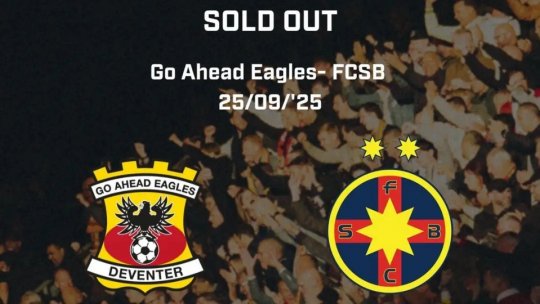 Europa League: Go Ahead Eagles - FCSB, ora 19:45, în direct la Radio România Actualități