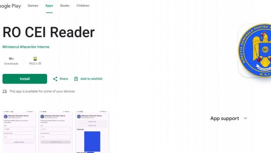 Ministerul de Interne a lansat aplicația mobilă RoCEIReader