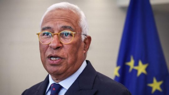 European Council President Antonio Costa arrives in Bucharest