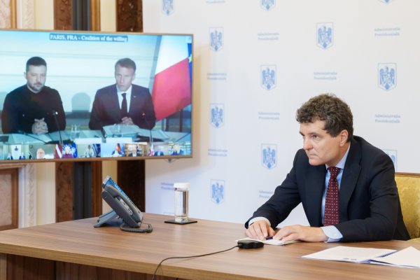 Preşedintele Nicuşor Dan a participat la videoconferinţa Coaliției Voluntarilor pentru Ucraina