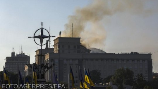 Kiev: Clădirea guvernului lovită de rachete rusești