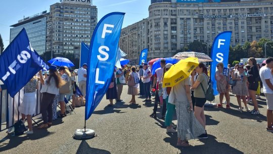 Sindicatele din învăţământ, proteste în Capitală