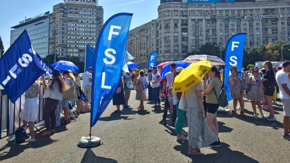 Sindicatele din învăţământ, proteste în Capitală