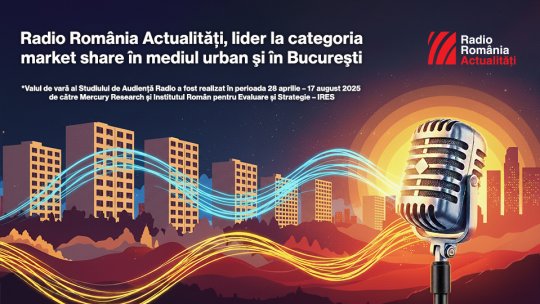 Radio România Actualități, cel mai ascultat post de radio în orașe și în București