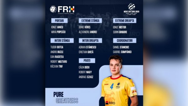 Handbal masculin: România, pregătită pentru Campionatul European