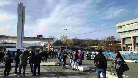 Protest la combinatul din Galaţi