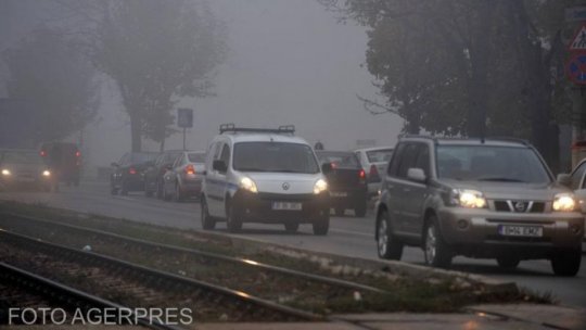 Cod galben de ceață în mai multe judeţe din ţară