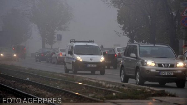Cod galben de ceață în mai multe judeţe din ţară
