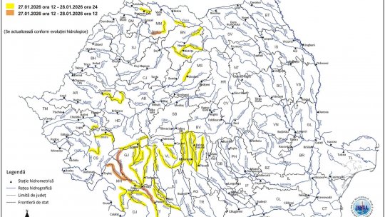 INHGA: Alerte de posibile inundaţii pentru mai multe râuri din ţară