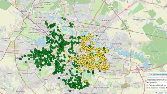 Bucureștenii din sectoarele 2 și 3 și parțial din 4 și 5 nu au apă caldă și căldură