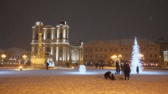 Timișoara - Cel mai mare strat de zăpadă din ultimii opt ani