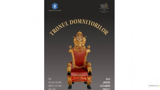 Iași: De azi, Tronul Domnitorilor Moldovei este prezentat publicului