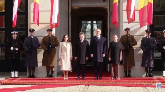 LIVE VIDEO: Nicușor Dan, primire la Palatul Prezidențial de la Varșovia