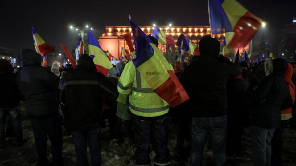 București: Manifestația pentru “valori identitare”, transformată într-un protest anti-austeritate