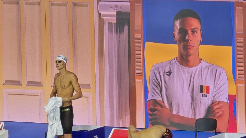 CM Singapore 2025: David Popovici, medalie de aur la 100m liber
